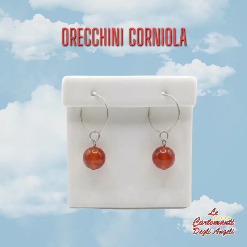 Orecchini in Corniola